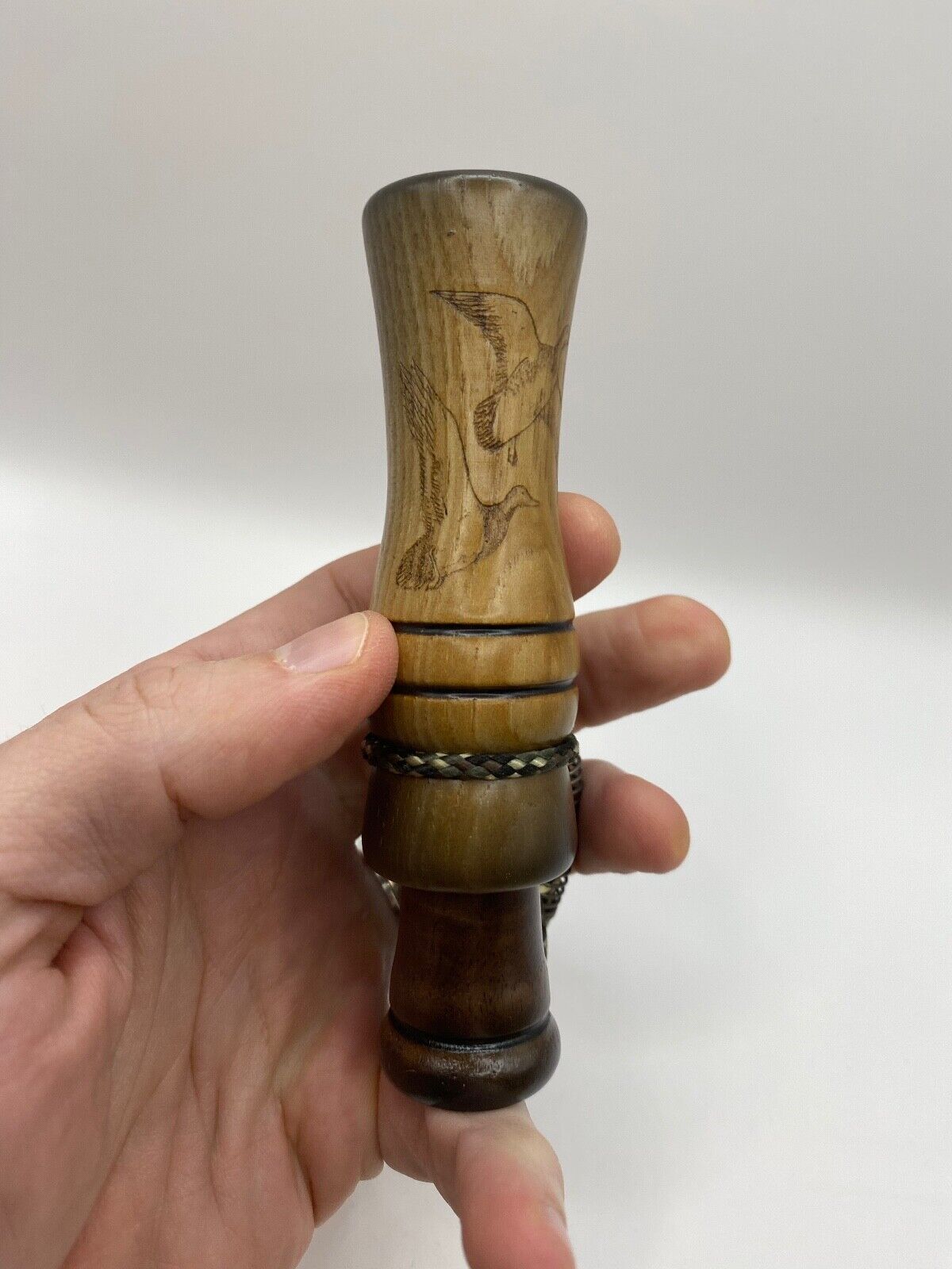 Genuinely Amish Crafted Duck Call with Lanyard - Wooden
