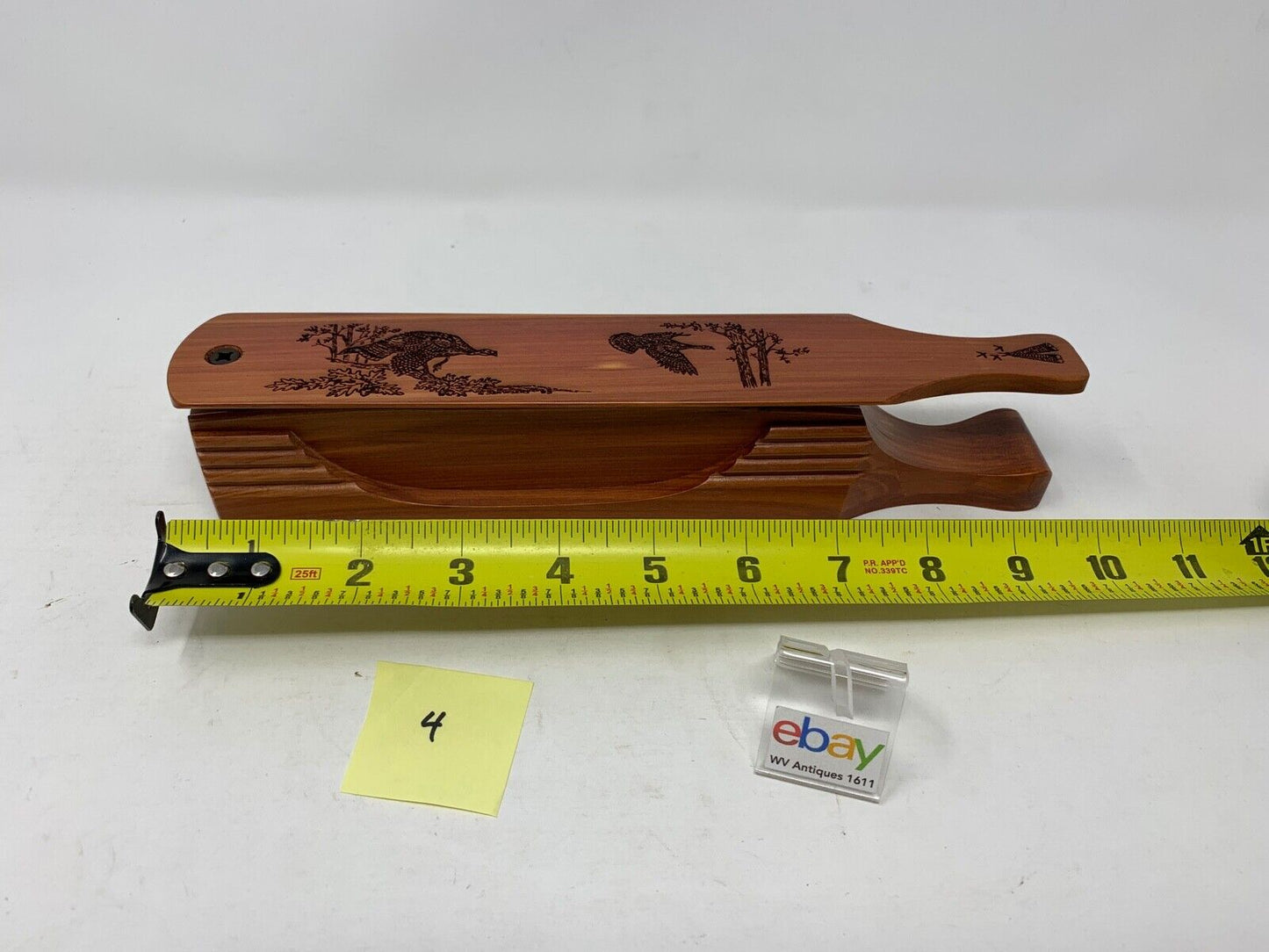 Wooden Amish Crafted "10" Handle Half Moon" Turkey Box Call