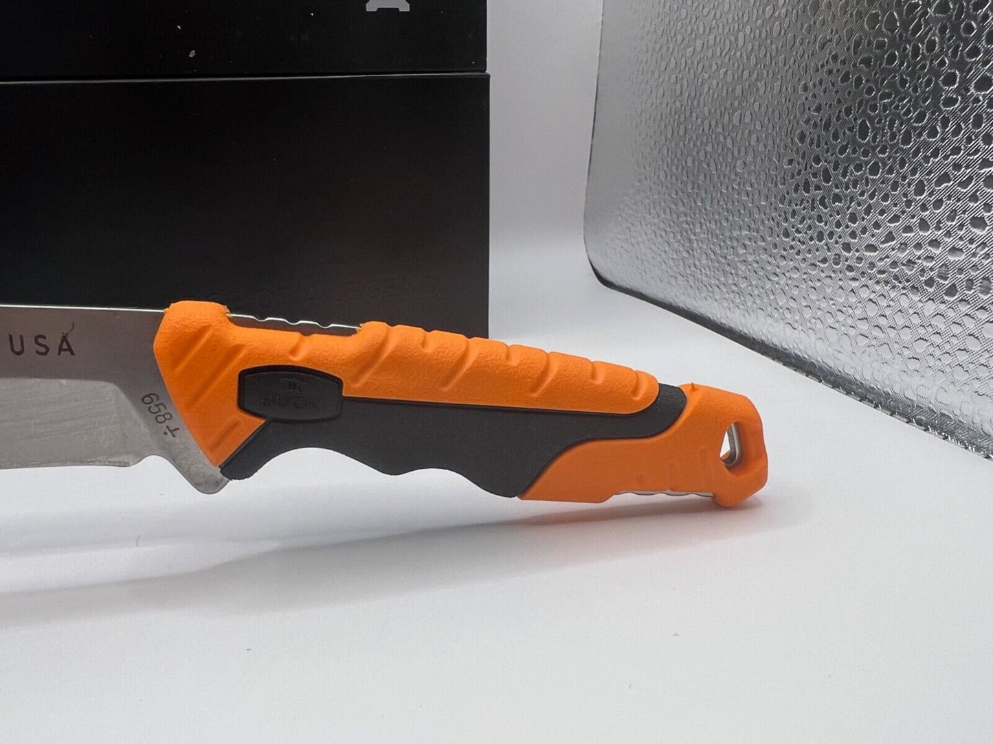 Buck USA 658 Small Pursuit PRO Fixed Blade Hunting Knife with Sheath, S35 - NIB!