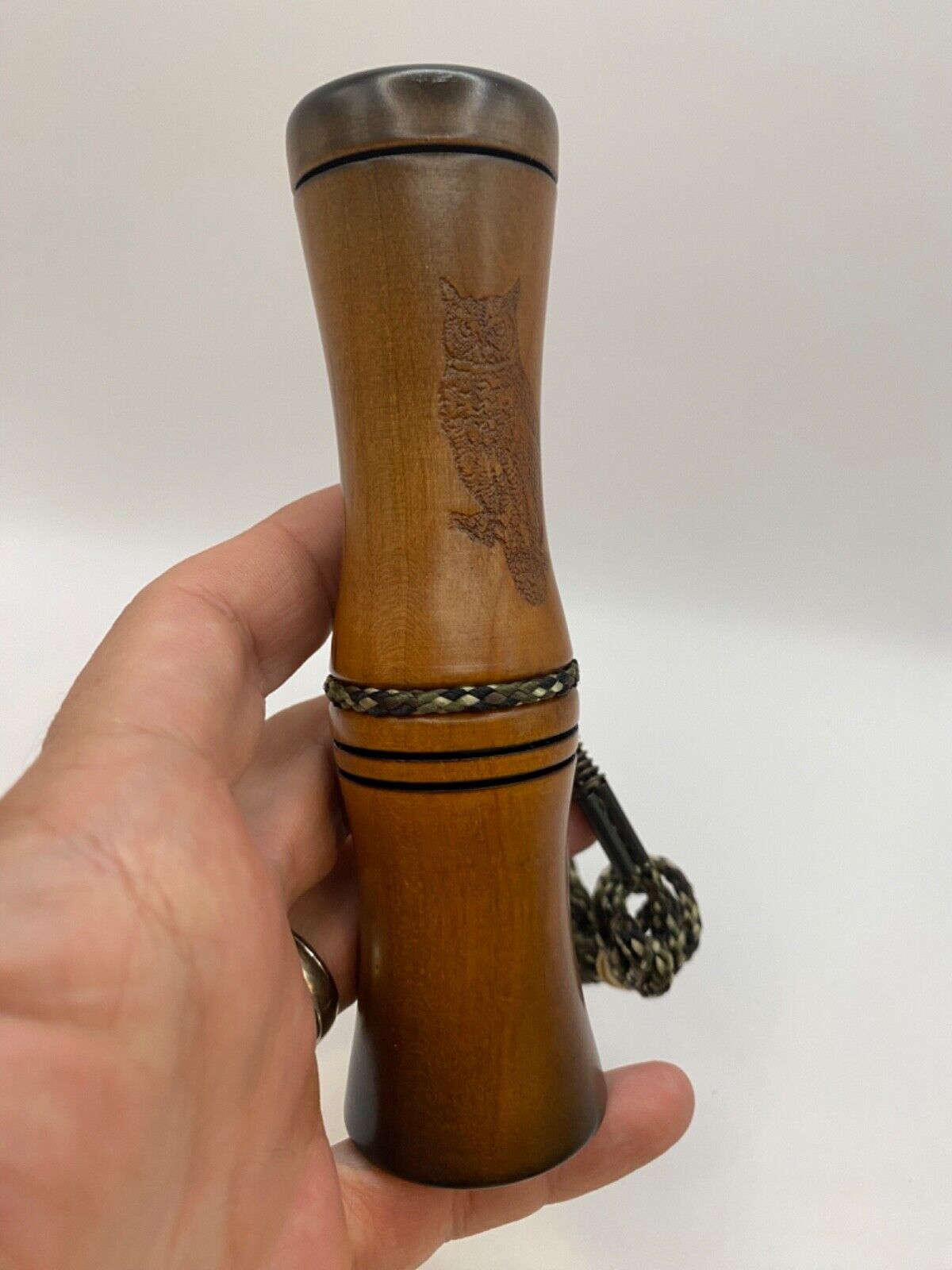 Genuinely Amish Crafted Barred Owl Hooter / Call - Wooden - Turkey Locator Call!