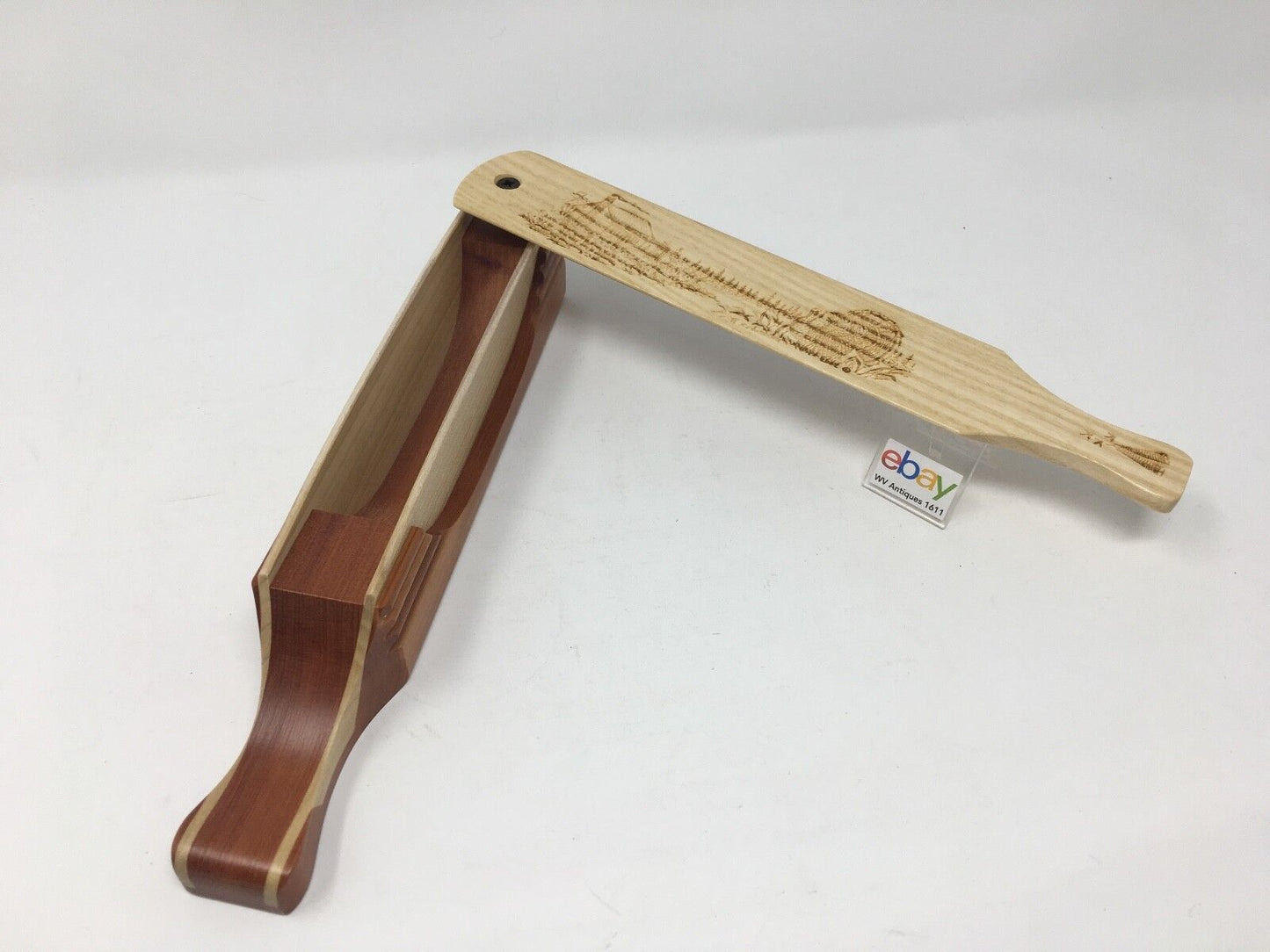 Wooden Amish Crafted "10" Handle Half Moon" Turkey Box Call