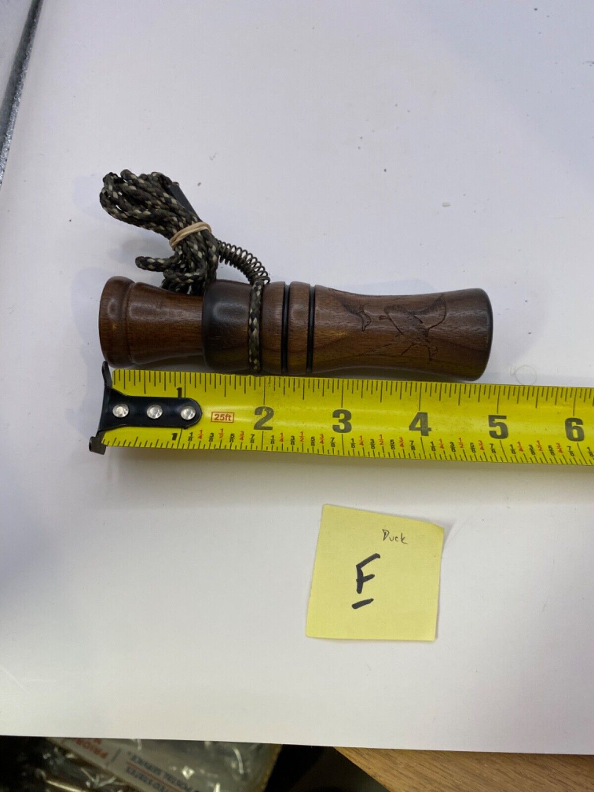 Genuinely Amish Crafted Duck Call with Lanyard - Wooden