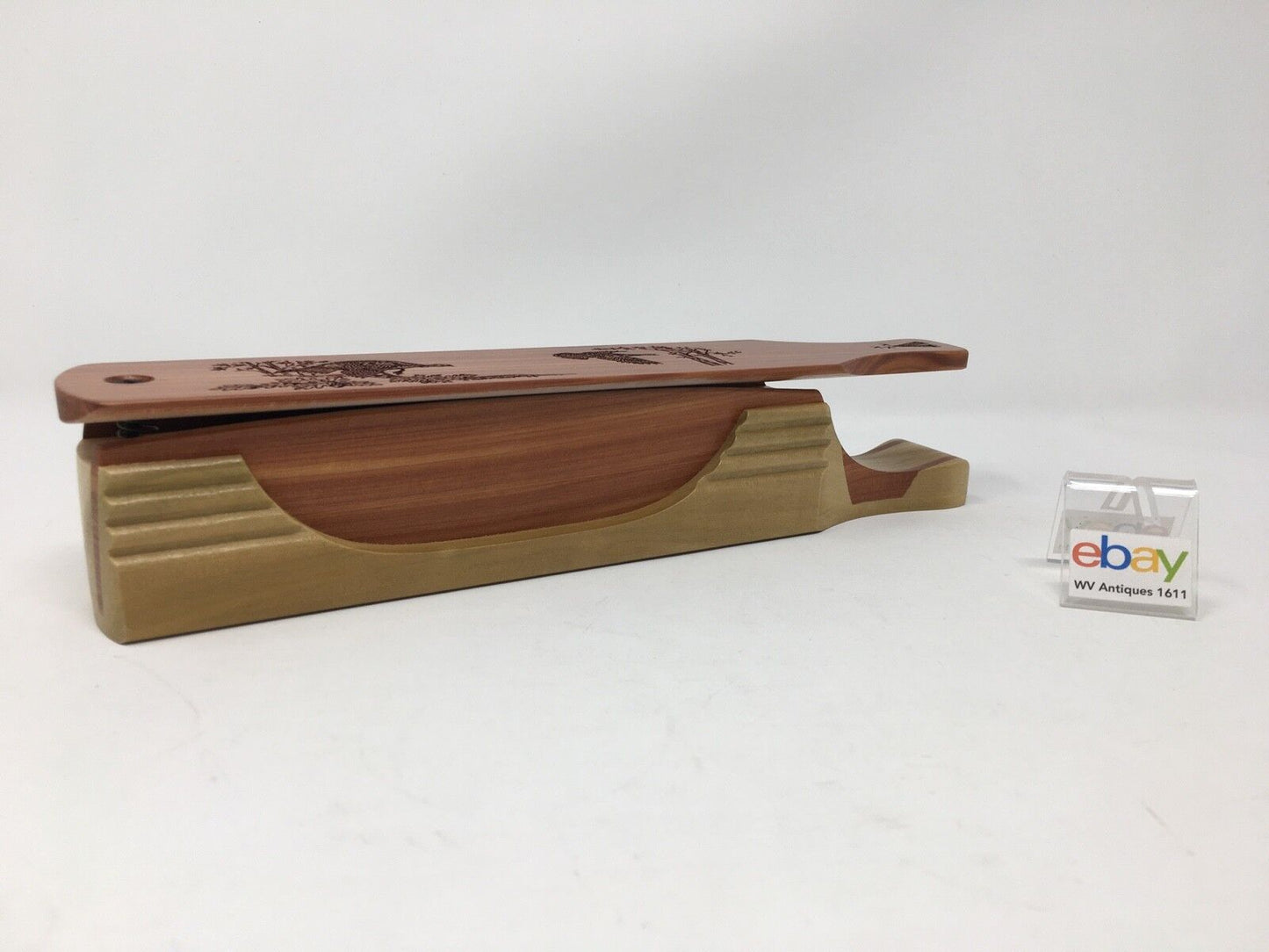 Wooden Amish Crafted "10" Handle Half Moon" Turkey Box Call