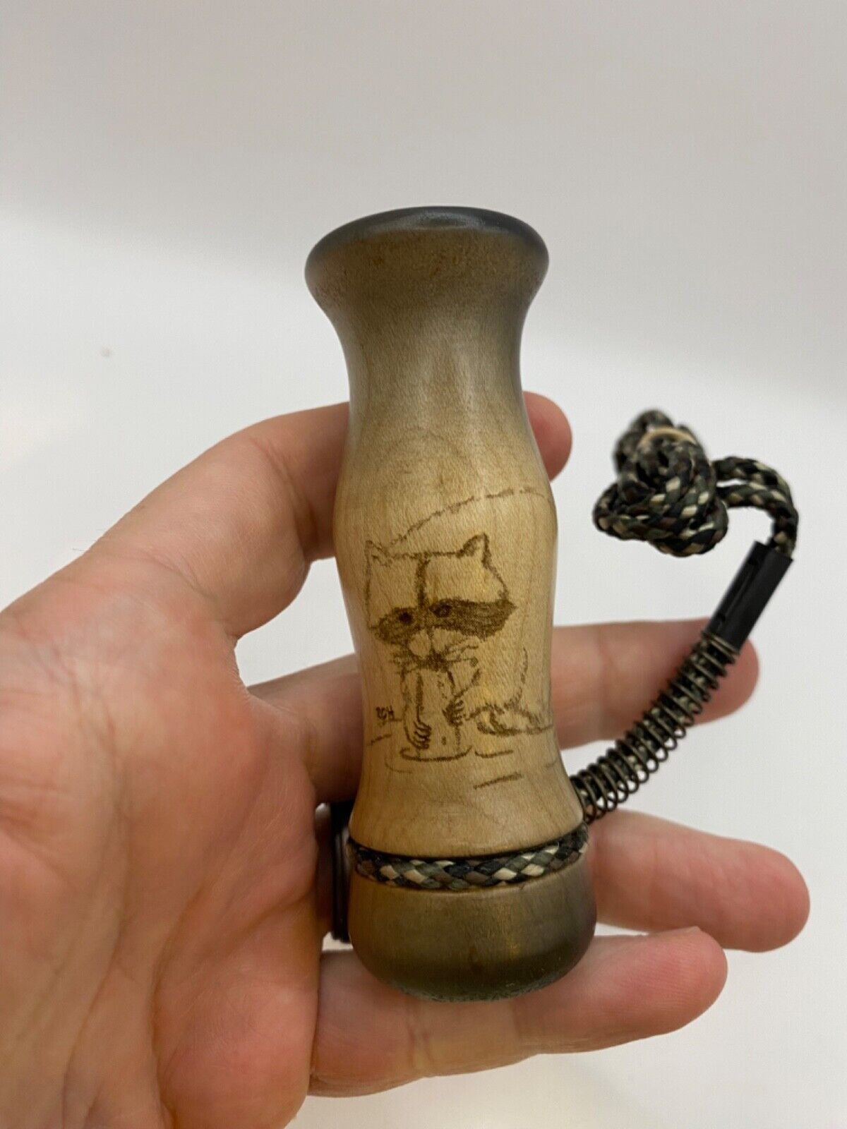 Wooden Amish Crafted Coon Squaller Raccoon Squealer Call