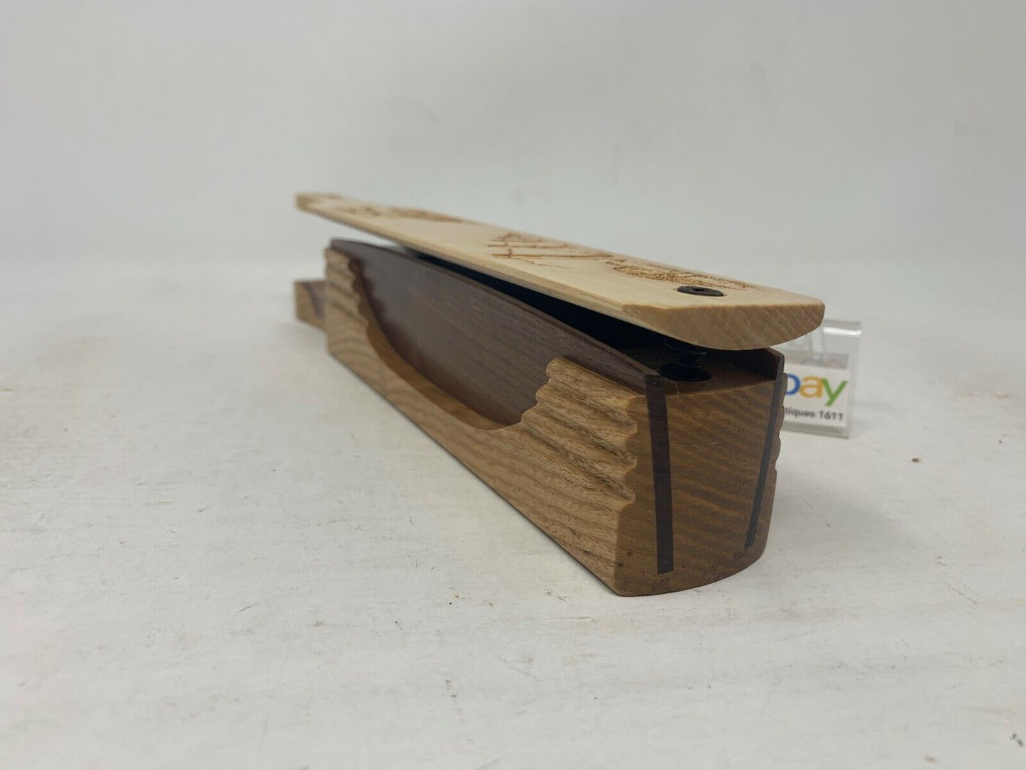 Wooden Amish Crafted 10" Handle Half Moon Turkey Box Call
