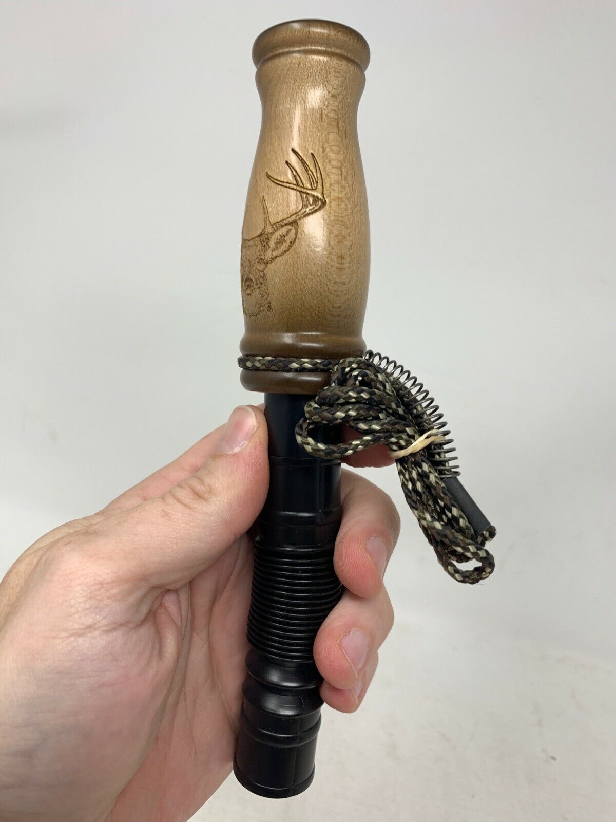 Wooden Amish Crafted Buck Deer Grunt Call with Lanyard