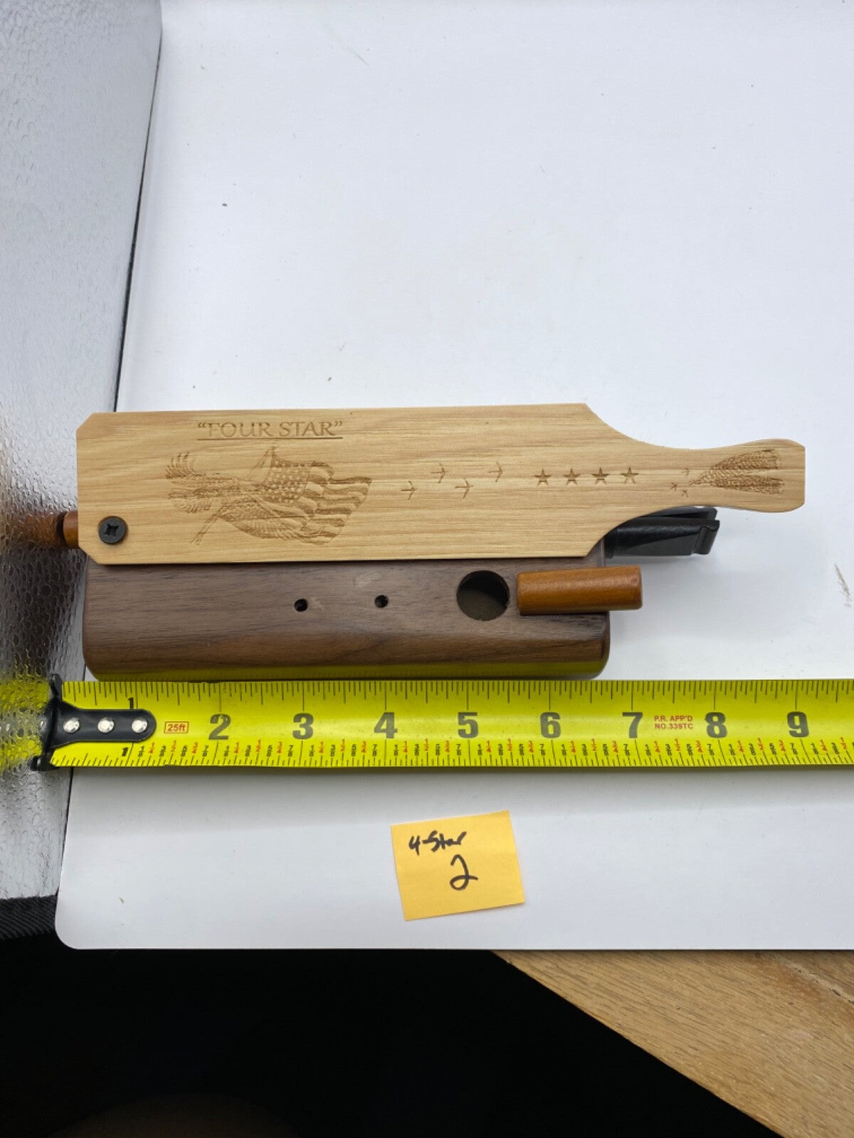 Genuinely Amish Crafted "Four Star" Combo Turkey Box Call - Crow, Owl, Hawk!