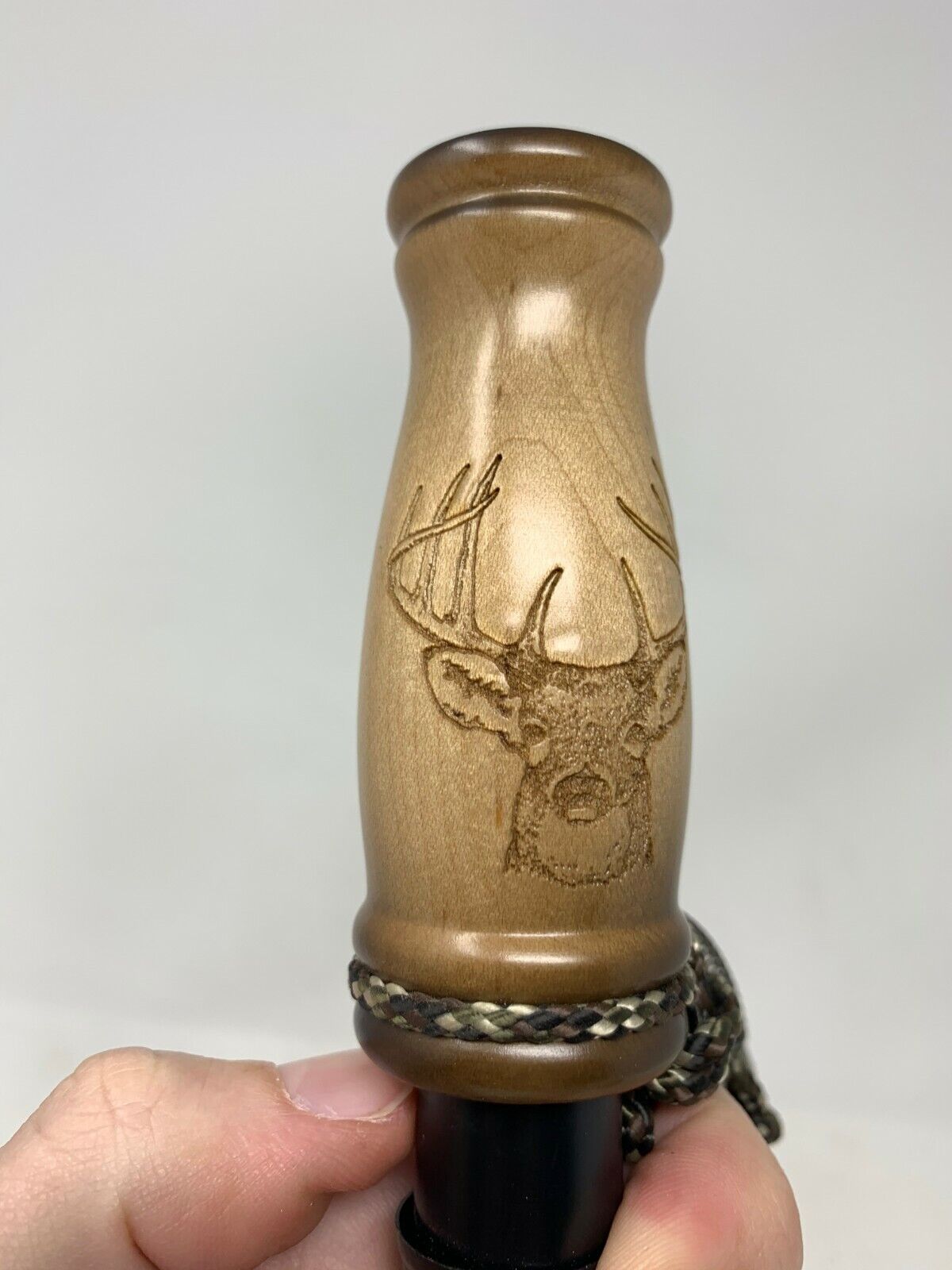 Wooden Amish Crafted Buck Deer Grunt Call with Lanyard