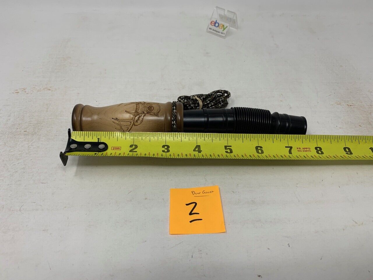 Wooden Amish Crafted Buck Deer Grunt Call with Lanyard