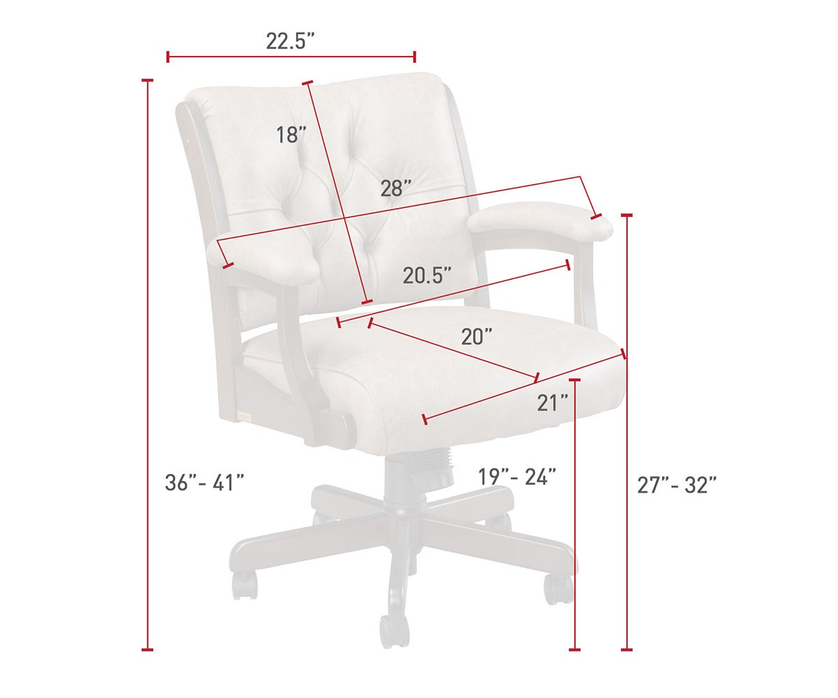 Edelweiss Tufted Desk Chair with Arms