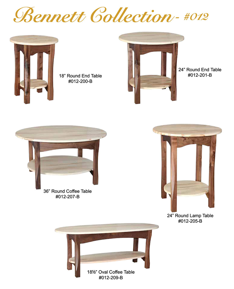 Bennett 48” Oval Sofa Table