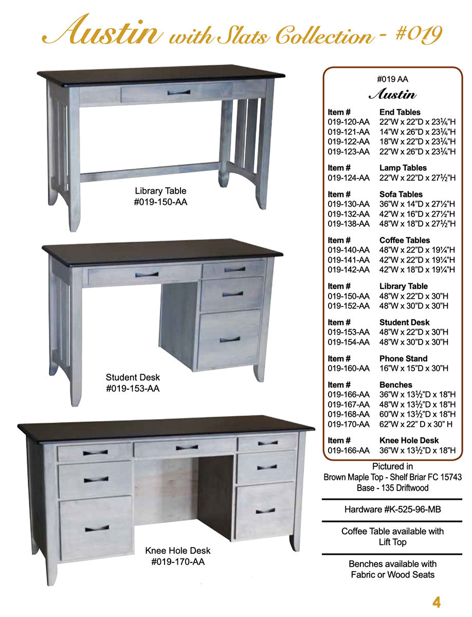 Austin with Slats Student Desk
