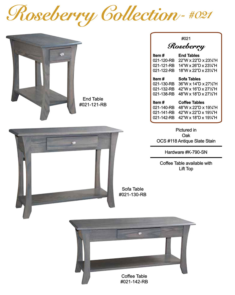 Roseberry 42" Coffee Table