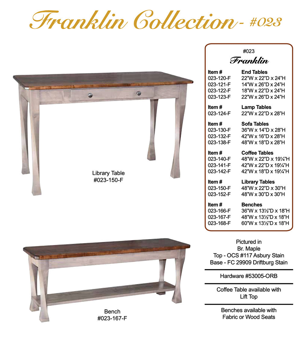 Franklin 42" Coffee Table