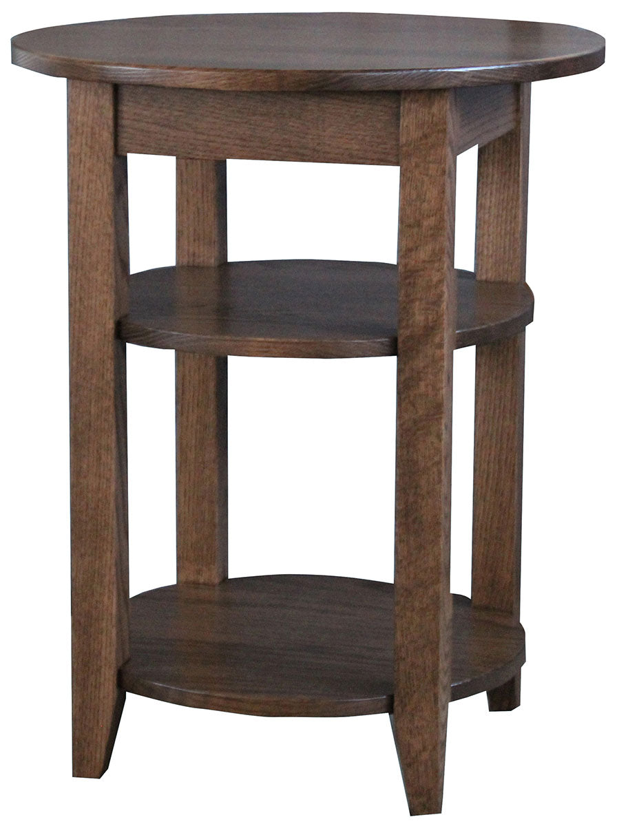 Woodland 22" Tall Round Lamp End Table