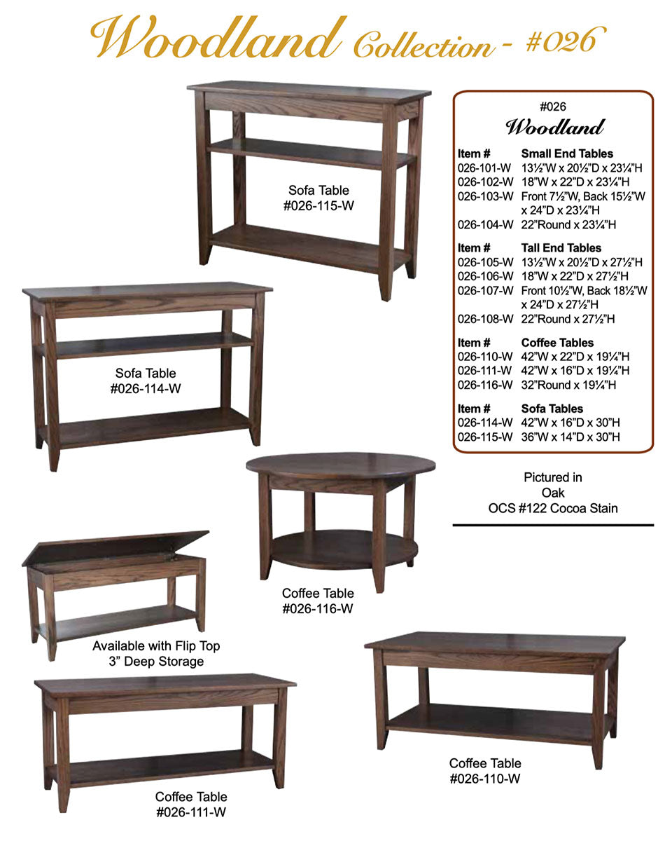 Woodland 32" Round Coffee Table