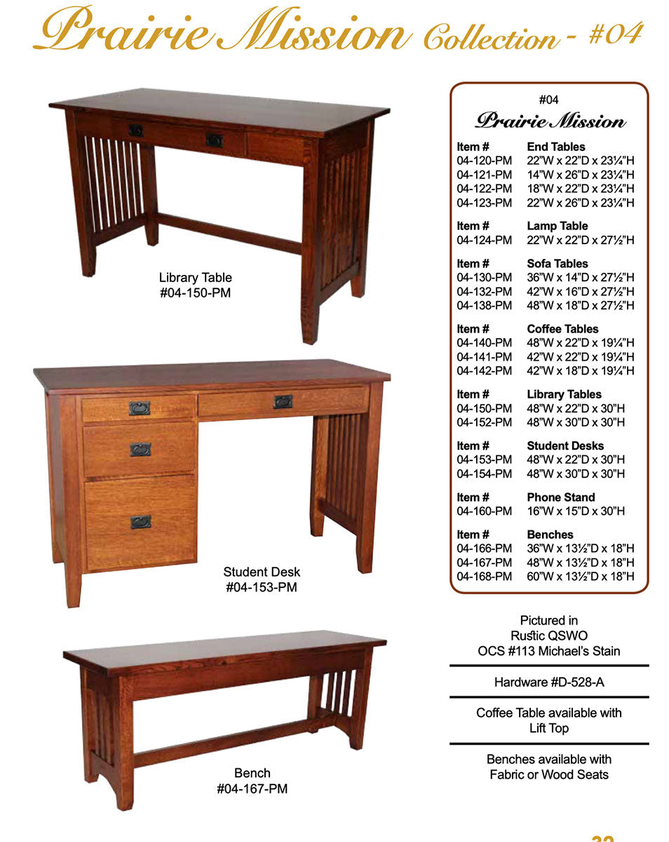 Prairie Mission 48" Coffee Table
