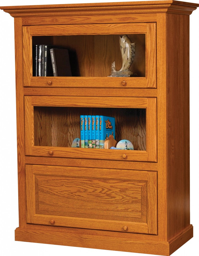 3-Stack One Piece Barrister Bookcase