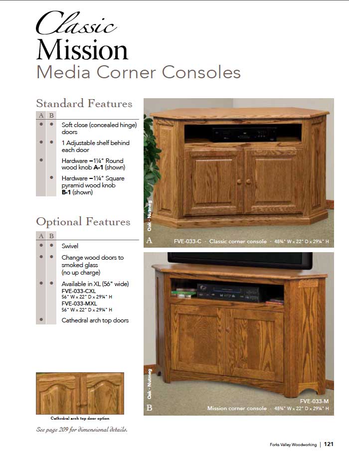 Classic 2 Door Corner Console Stand
