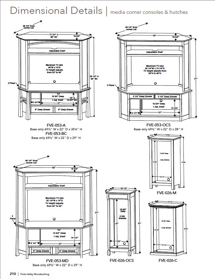 Classic 2 Door Corner Console Stand