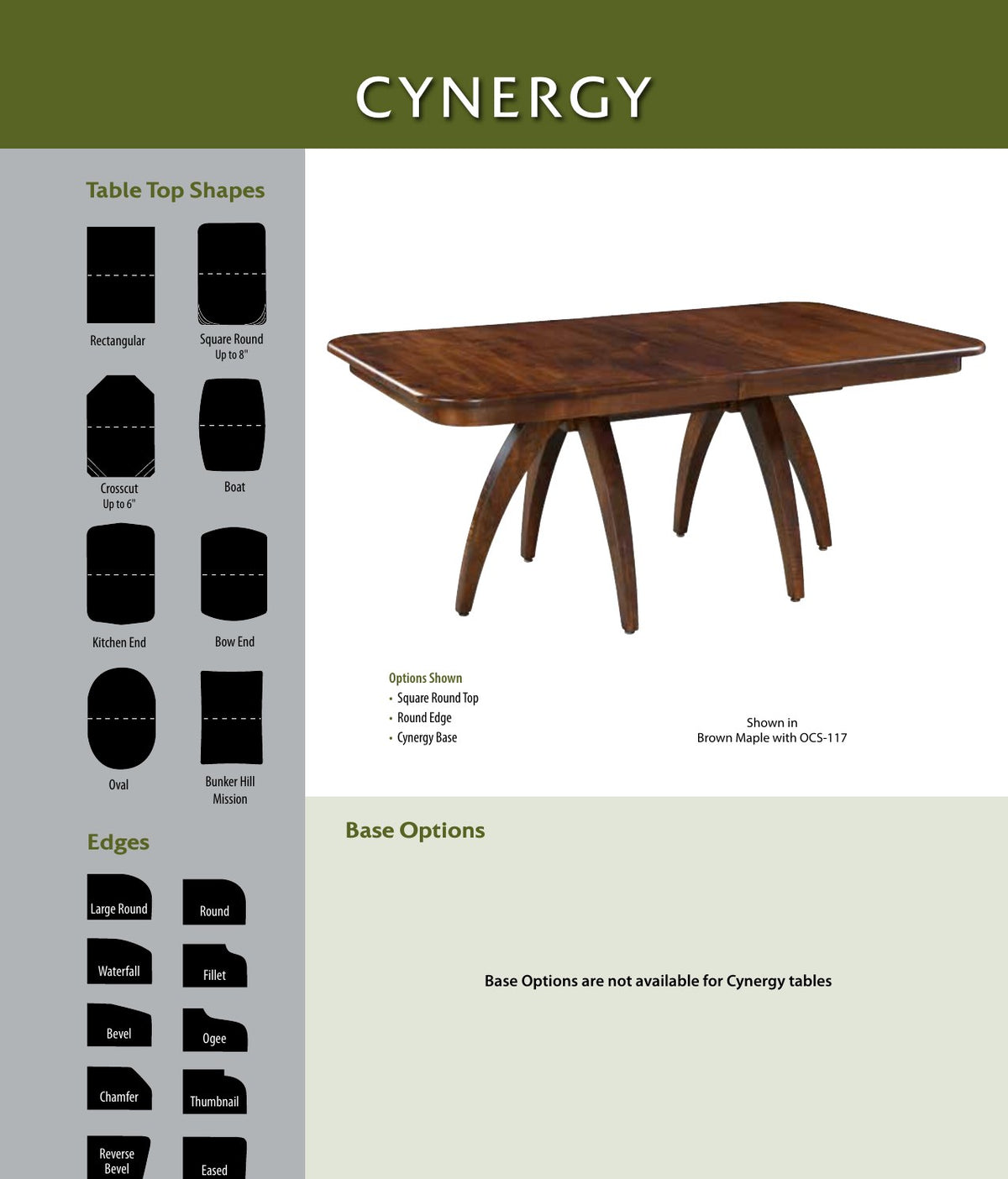 Cynergy Double Pedestal Table catalog page