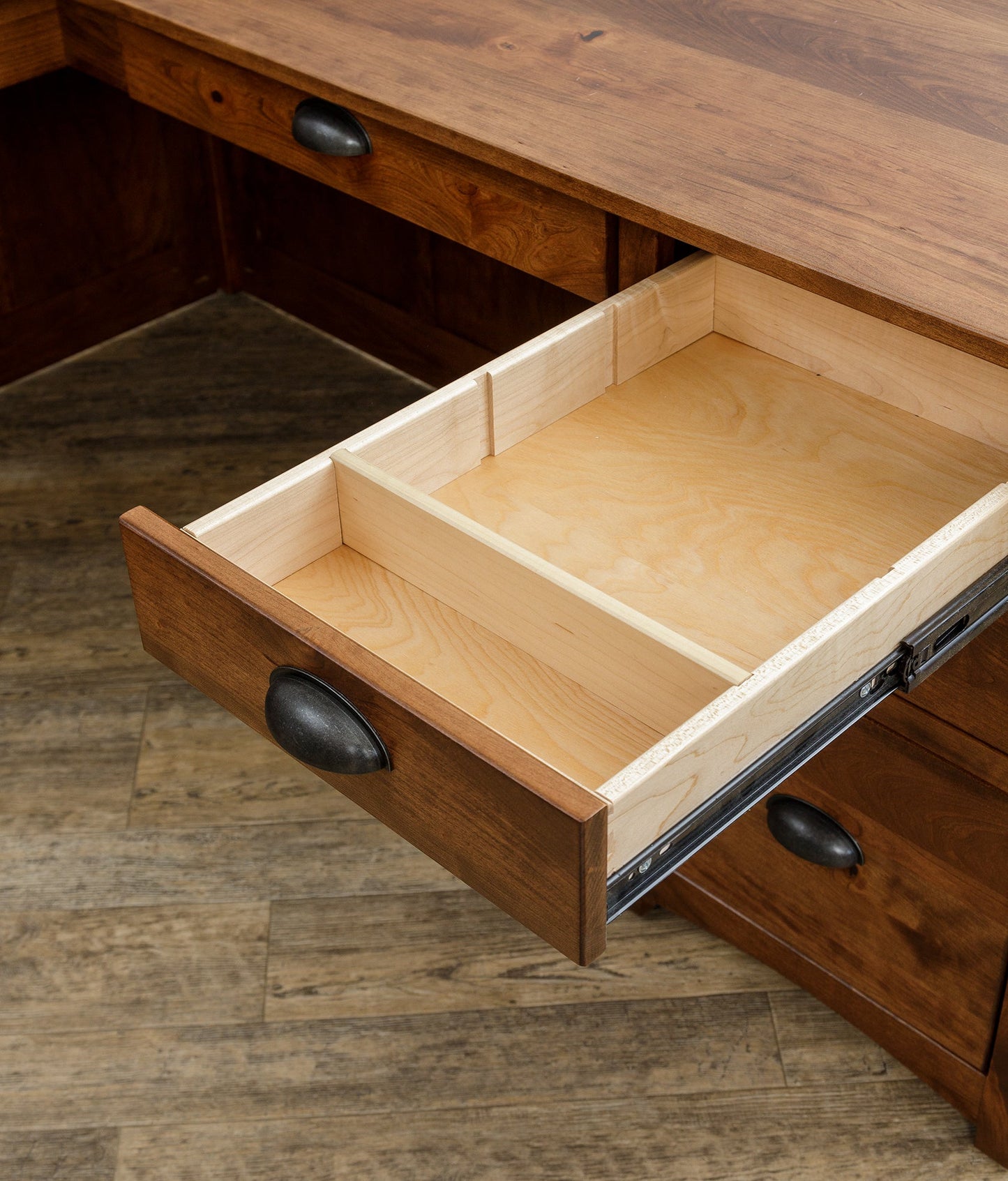 Lancaster Mission 66″ Executive Desk with Optional Hutch