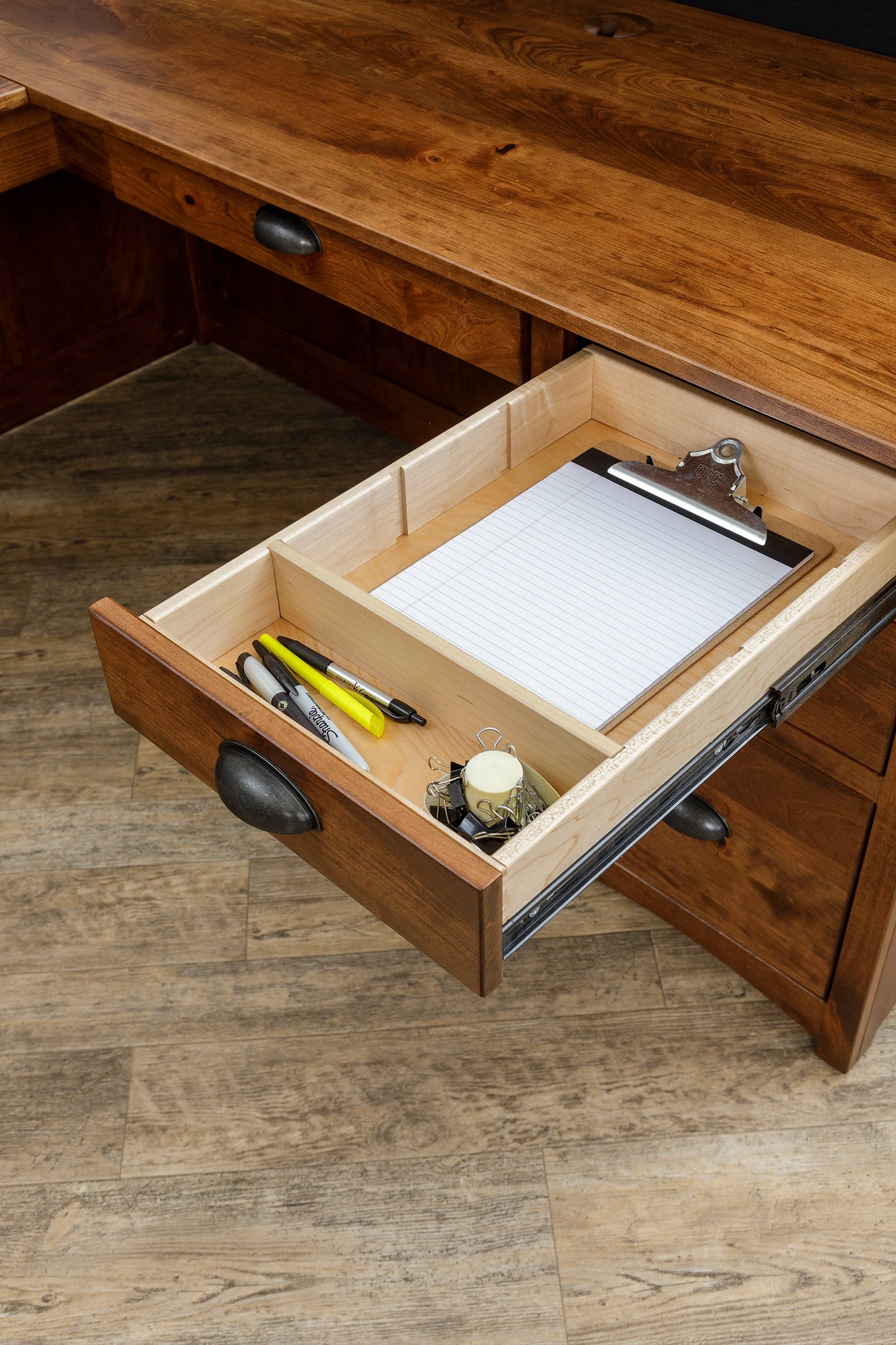 Lancaster Mission 66″ Executive Desk with Optional Hutch
