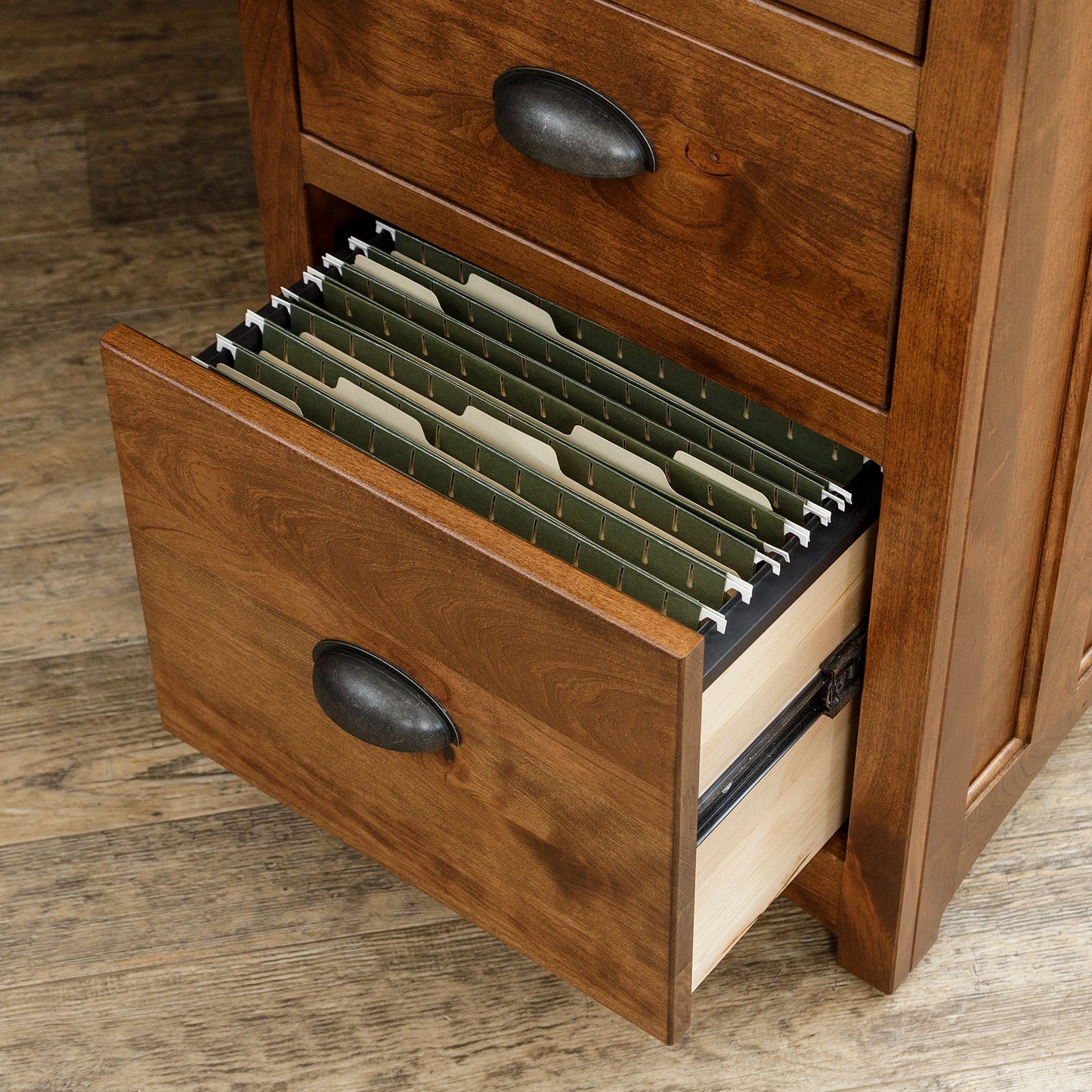 Lancaster Mission 66″ Executive Desk with Optional Hutch