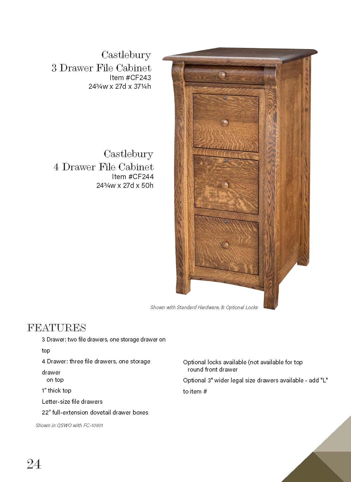 Castlebury 4 Drawer File Cabinet