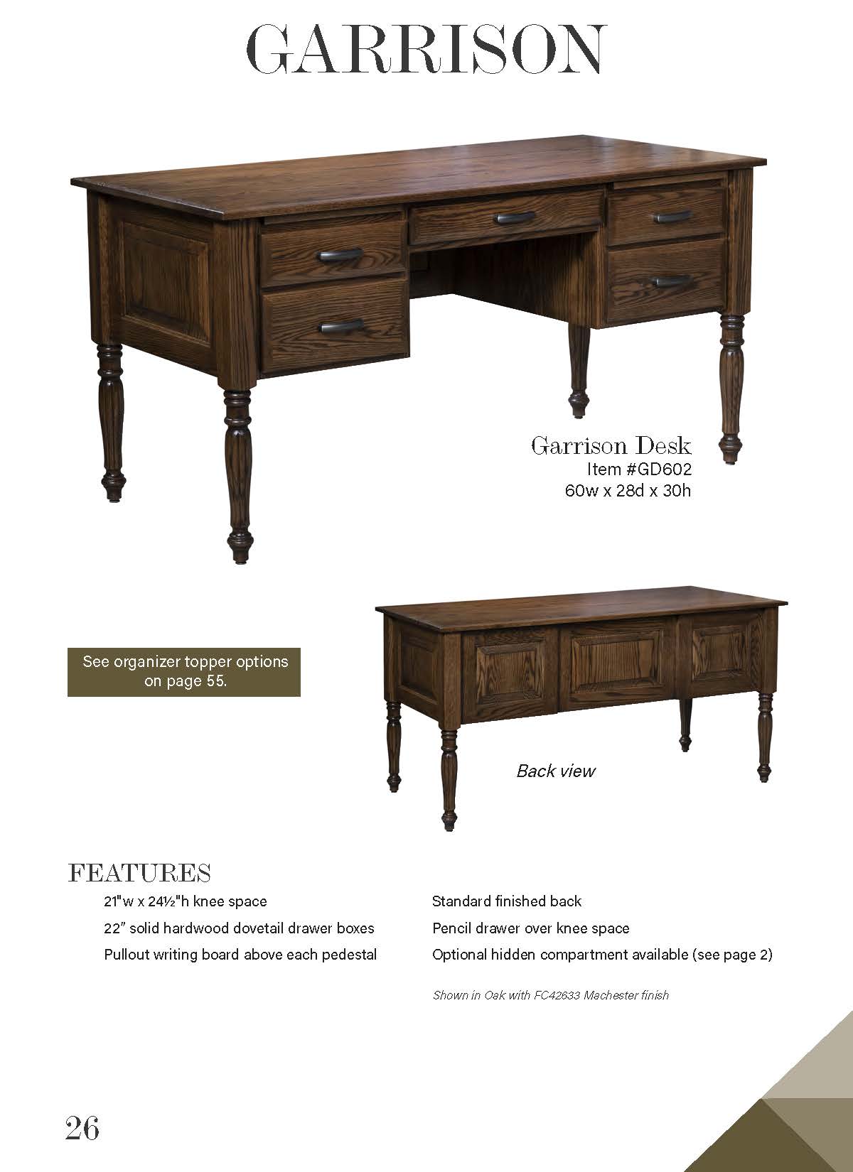 Garrison Desk – 60W”