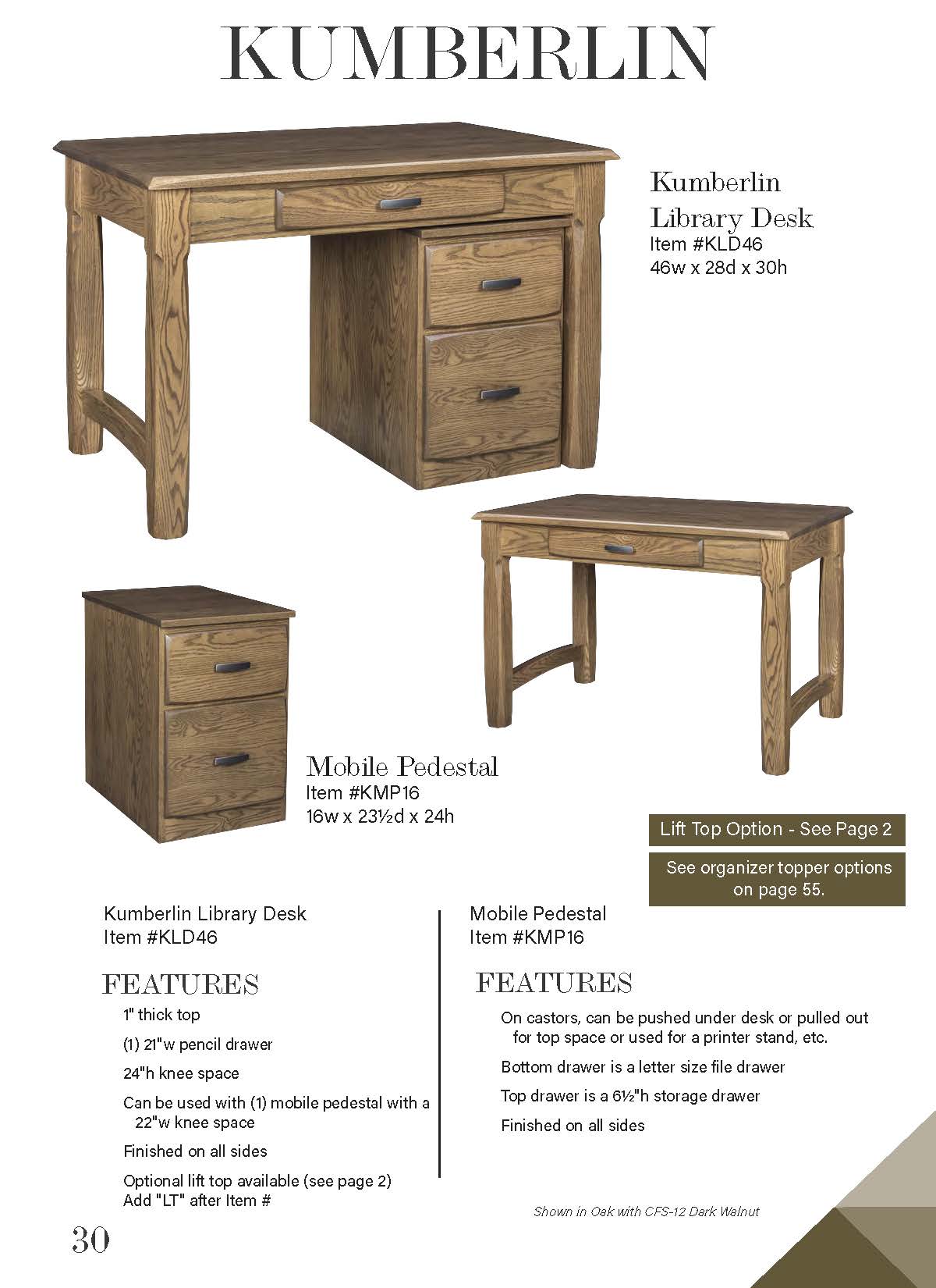 Kumberlin Library Desk – 46W”