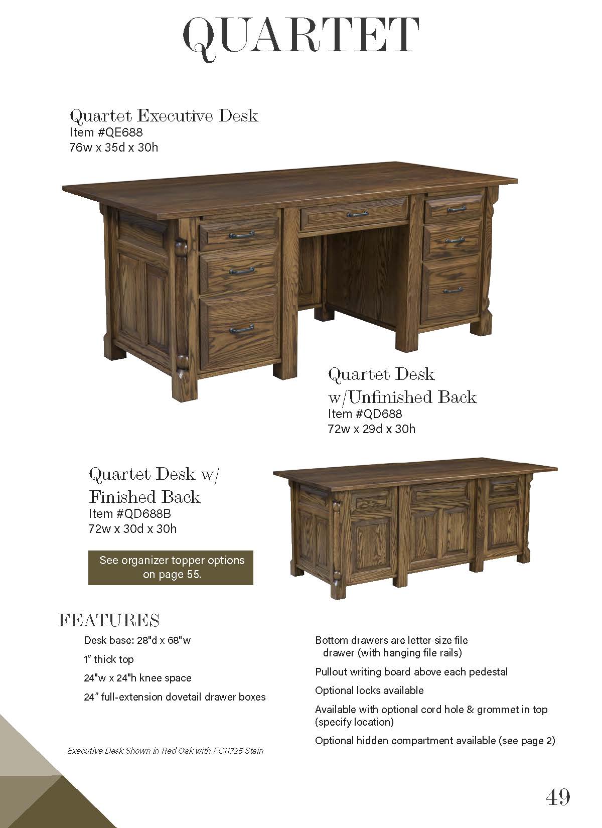 Quartet Desk – 72W”