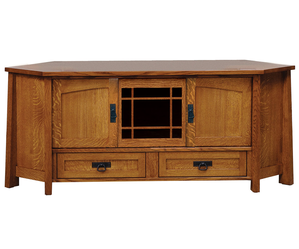 Modesto 3 Door, 2 Drawer Corner Console Stand