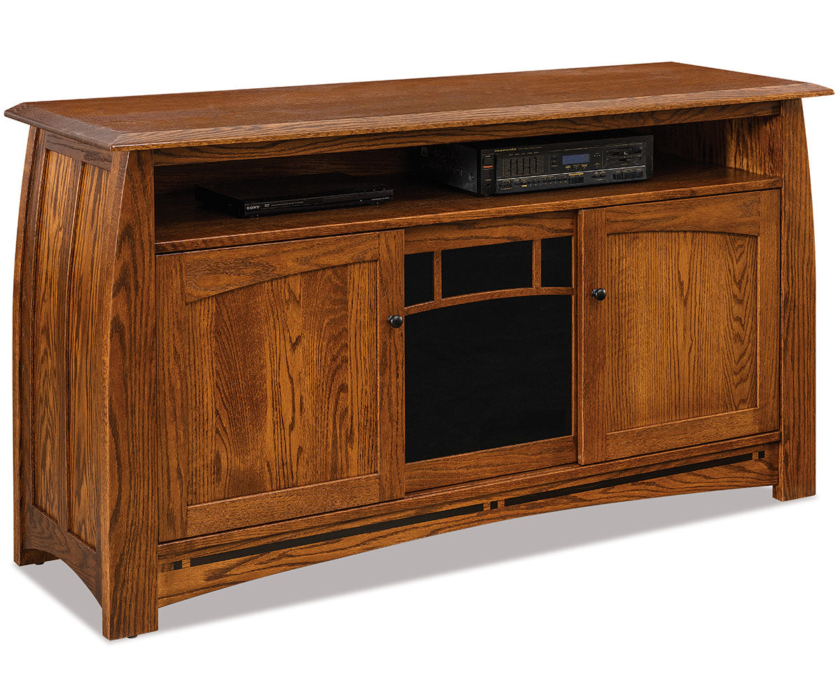 Boulder Creek 36″ High, 3 Door Media Stand W/Opening