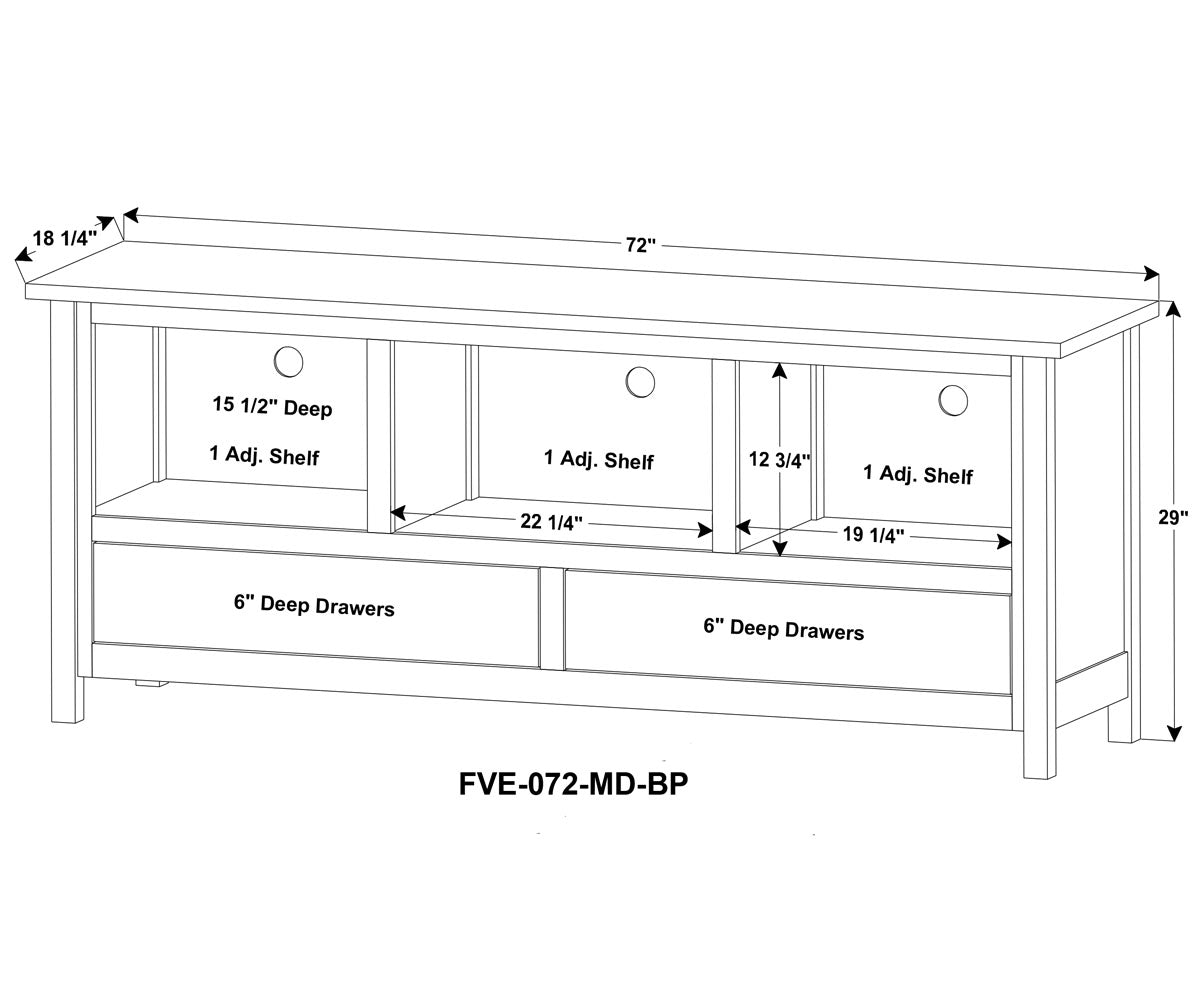 Modesto 4 Door, 2 Drawer Media Stand