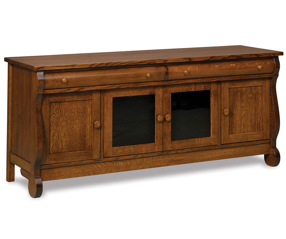 Old Classic Sleigh 4 Door, 2 Drawer Media Stand