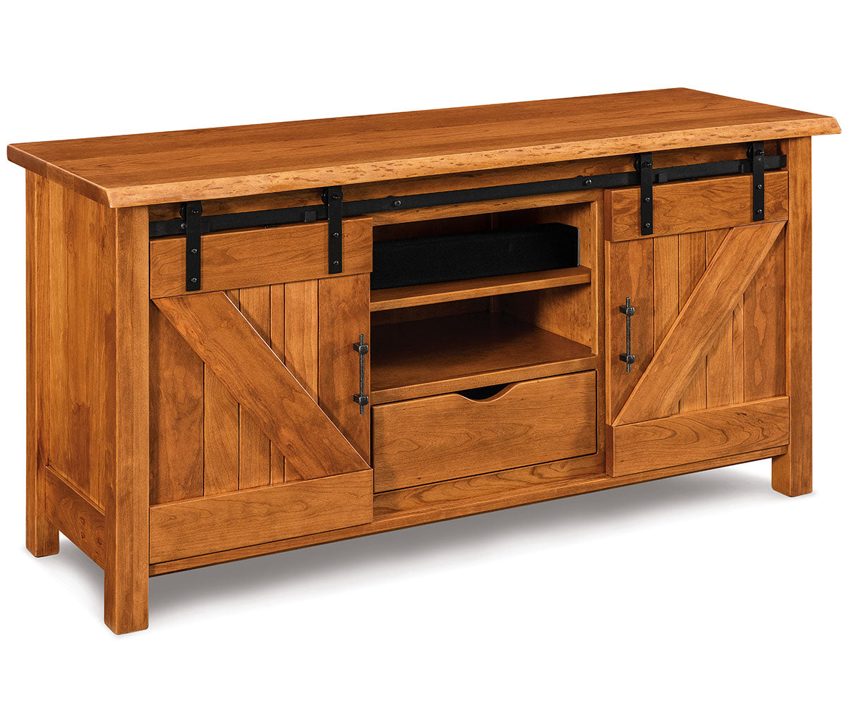 Timbra 2 Door, 1 Drawer Media Stand w/Live Edge Top