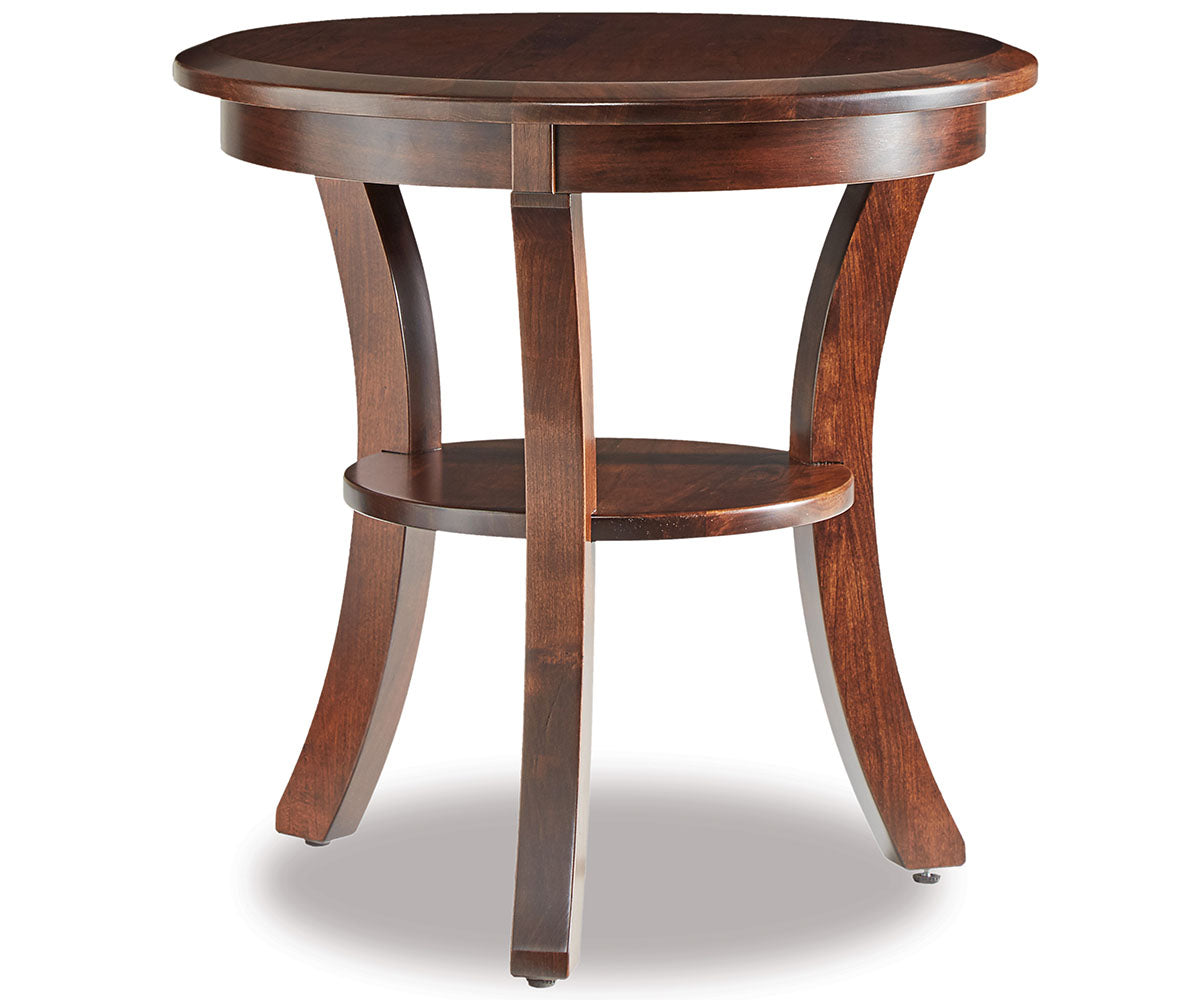Sierra 24" Round End Table W/Shelf