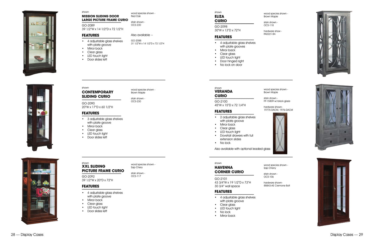 Mission Sliding Door Picture Frame Curio