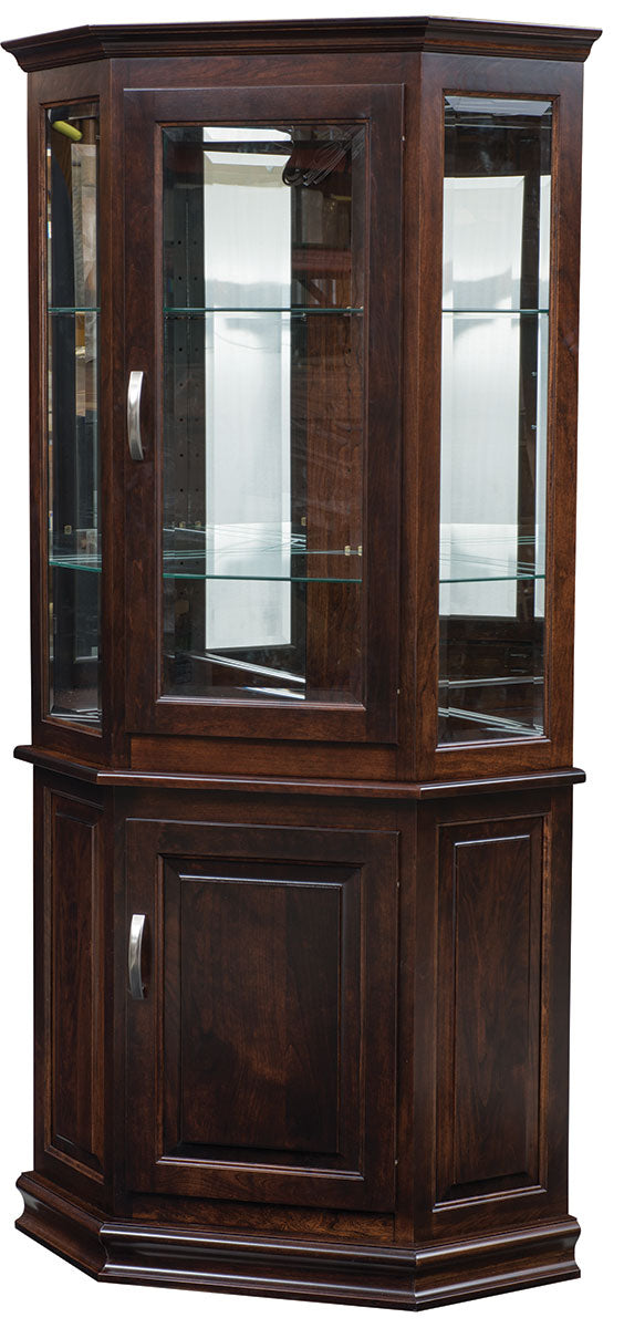 Corner Deluxe with Enclosed Base Curio