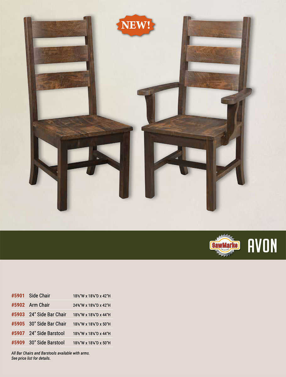 Avon Side Chair - Rough Sawn!