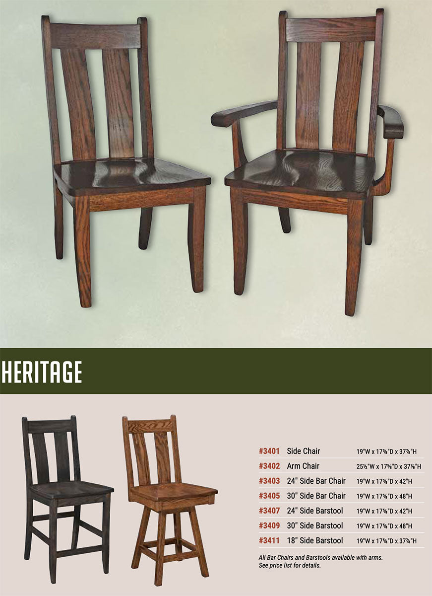 Heritage Swivel Bar Stool