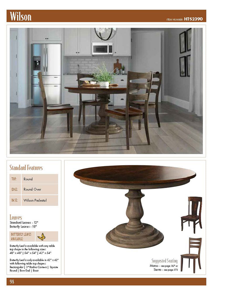 Wilson Single Pedestal Table