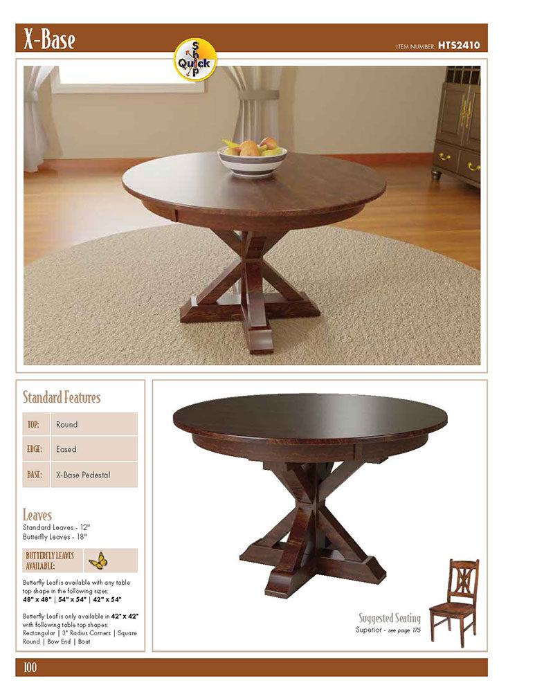 X-Base S Single Pedestal Table