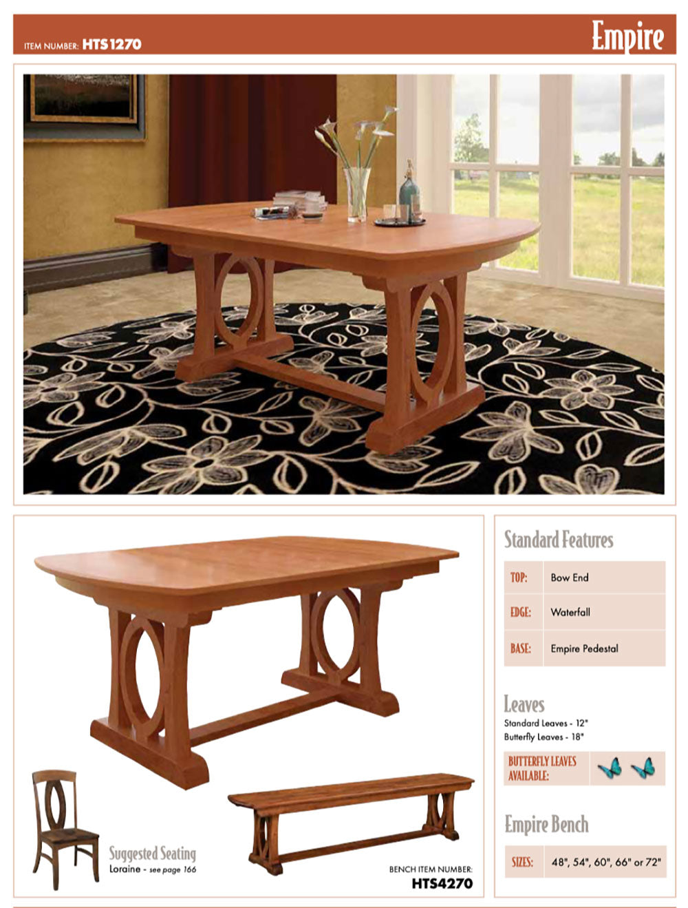 Empire Double Pedestal Table