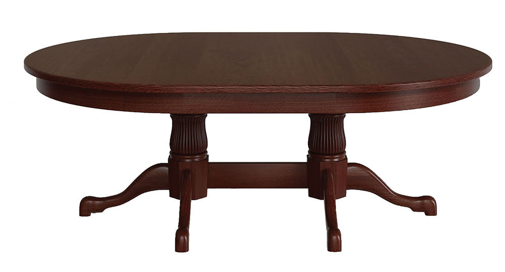 Reeded Tulip Double Pedestal Table