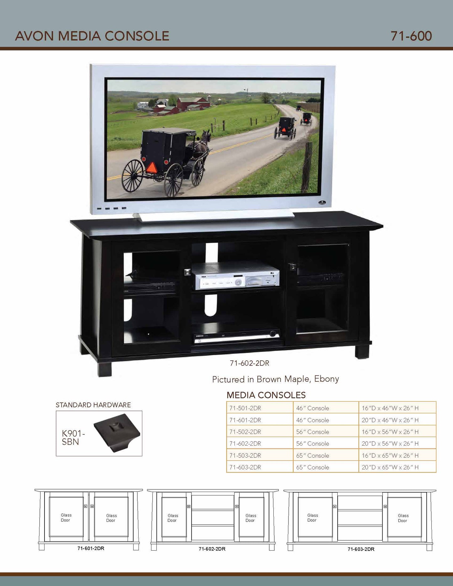 Avon 56" Media Console