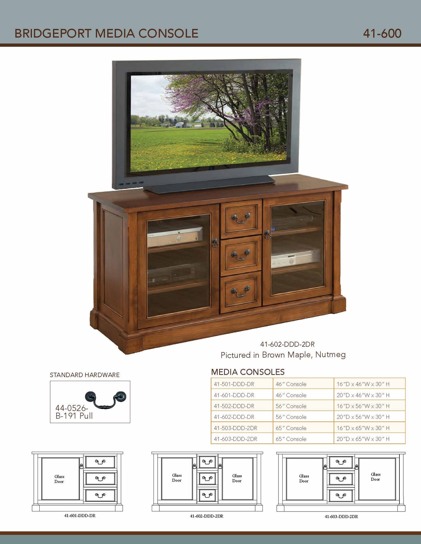 Bridgeport 56" Media Console