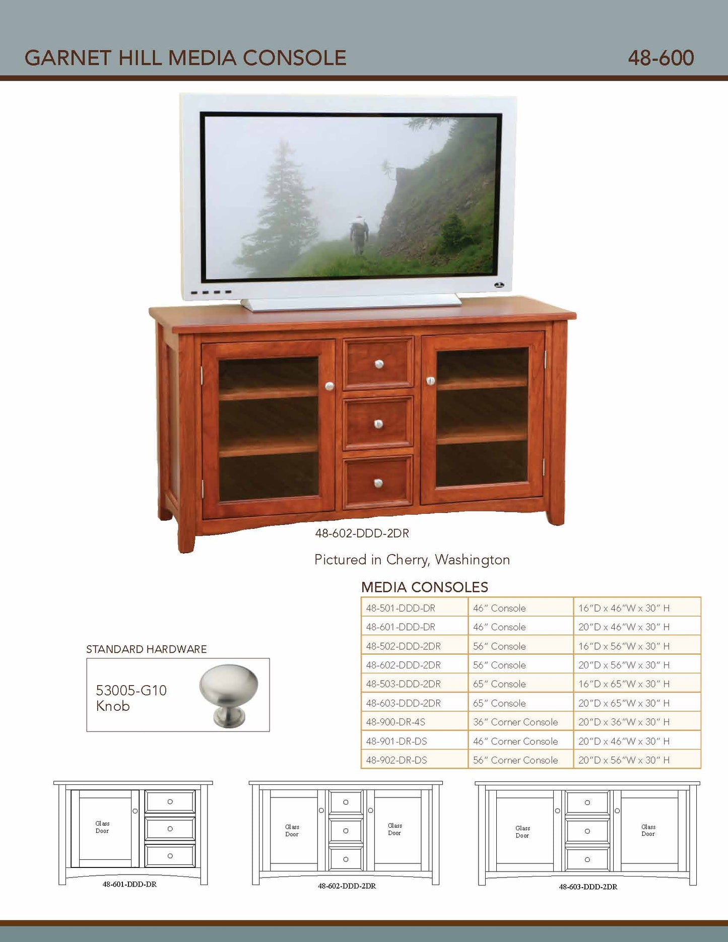 Garnet Hill 56" Corner Media Console