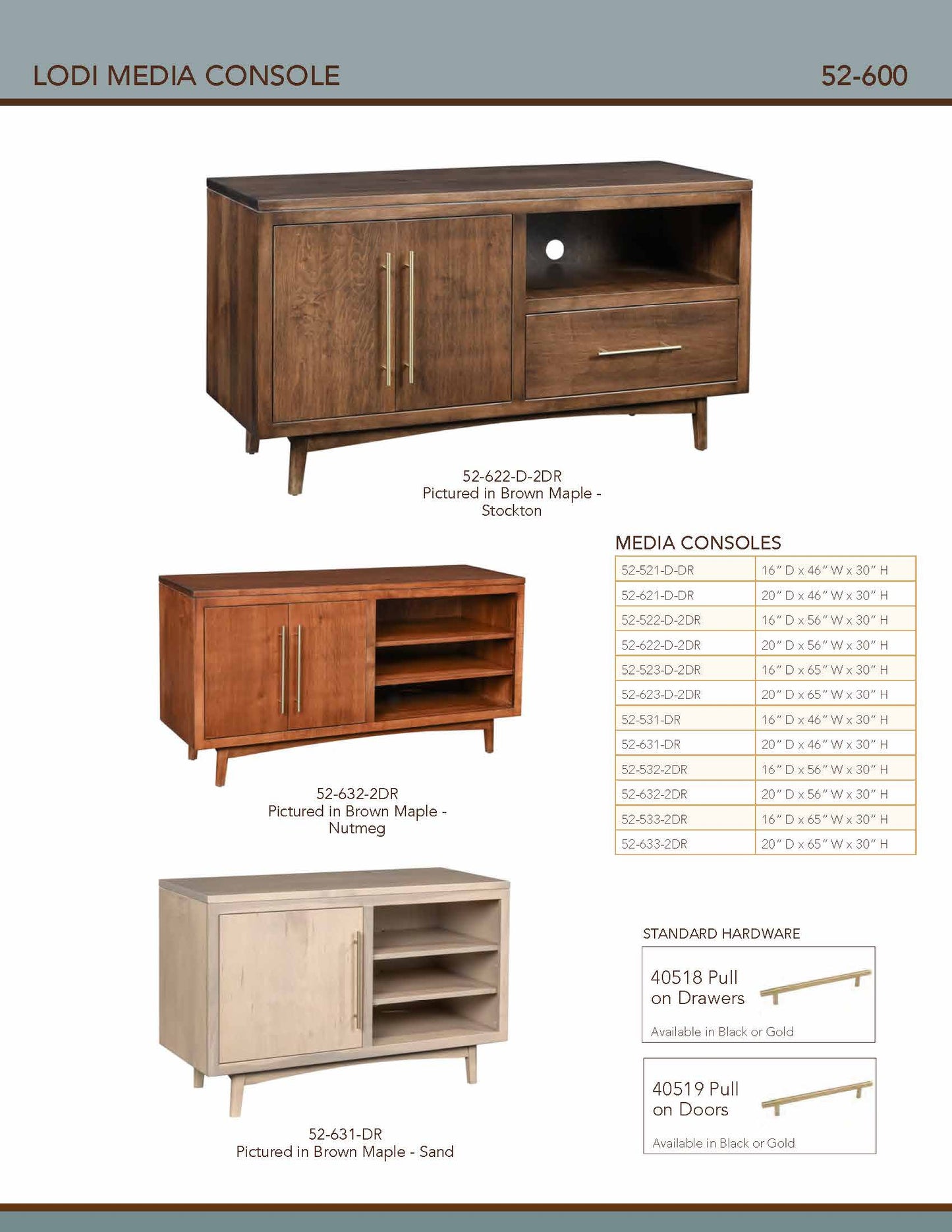 Lodi 56" 2 Door with 3 Shelves Media Console